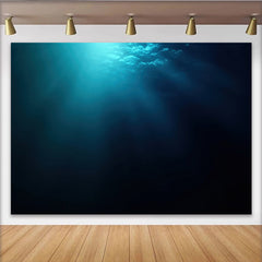 Lofaris Dunkelblauer Unterwasser Hintergrund mit Lichtstrahlen, mystische Ozean Fotokulisse für professionelle Studioaufnahmen