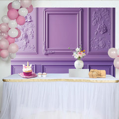 Lofaris Lila opulenter floraler Rahmenhintergrund, für Partys und Fotoshootings, elegante Wanddekoration