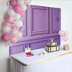 Lofaris Lila opulenter floraler Rahmenhintergrund, für Partys und Fotoshootings, elegante Wanddekoration
