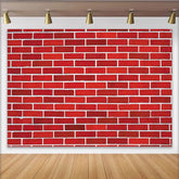 Lofaris Rustikaler roter Ziegelsteinwand Hintergrund für Fotografie, Vintage Fotowand für Porträts und professionelle Fotoshootings