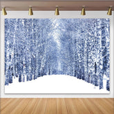 Lofaris Verschneiter Birkenwald Winterlandschaft Fotohintergrund, perfekte Kulisse für professionelle Fotoshootings und Winterdekoration