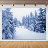 Lofaris Verschneiter Winterwald Fotohintergrund für Winterfotoshootings, weiße Winterlandschaft Kulisse für professionelle Fotostudios