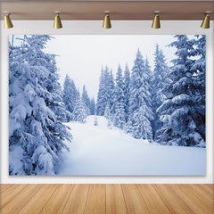 Lofaris Verschneiter Winterwald Fotohintergrund für Winterfotoshootings, weiße Winterlandschaft Kulisse für professionelle Fotostudios