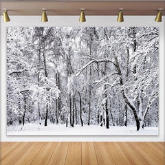Lofaris Realistischer verschneiter Winterwald Fotohintergrund, natürliche Kulisse für professionelle Studiofotografie