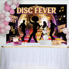 Lofaris Groovy Disco Party Hintergrund mit funkelnder Discokugel, stilvolle Fotokulisse für Retro Events und Fotoshootings