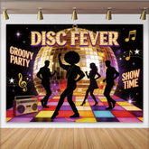 Lofaris Groovy Disco Party Hintergrund mit funkelnder Discokugel, stilvolle Fotokulisse für Retro Events und Fotoshootings