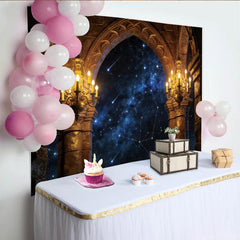 Lofaris Gotischer Sternenhimmel Fotohintergrund mit funkelnden Sternen, elegante Kulisse für professionelle Fotografie und besondere Anlässe