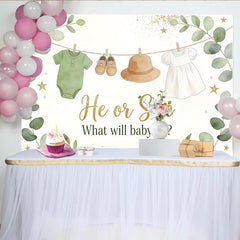 Lofaris Eukalyptus Geschlechtsenthüllungs-Hintergrund für Babyparty, mit Goldglitzer und Sternen, süße Fotokulisse für Baby-Events