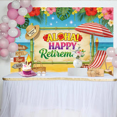 Lofaris Aloha Ruhestandshintergrund für Strandparty mit tropischen Blumen, ideale Fotokulisse für Sommerparty und Urlaubsfeeling
