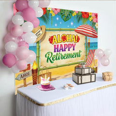 Lofaris Aloha Ruhestandshintergrund für Strandparty mit tropischen Blumen, ideale Fotokulisse für Sommerparty und Urlaubsfeeling