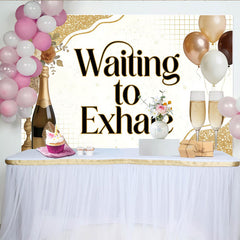 Lofaris Goldglitzer Eleganter Party Fotohintergrund mit Sekt und Ballons, luxuriöse Kulisse für glamouröse Fotoshootings und Events