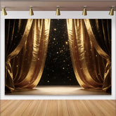 Lofaris Luxuriöser goldener Glitzer-Vorhanghintergrund für Events, elegante Fotokulisse für festliche Anlässe und Fotoshootings