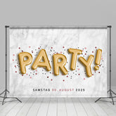 Brauch Abstrakt Grau Marmor Geburtstag Party Hintergrund