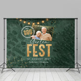 Personalisiert Grün Blätter Grill Garten Fest Hintergrund