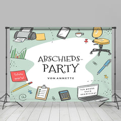 Arbeitsplatz Werkzeuge Lebewohl Party Ruhestand Hintergrund
