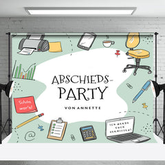 Arbeitsplatz Werkzeuge Lebewohl Party Ruhestand Hintergrund