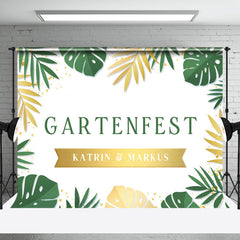 Brauch Gold Grün Monstera Garten Party Hintergrund