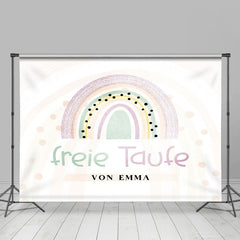 Brauch Einfach Süß Regenbogen Frei Taufe Hintergrund