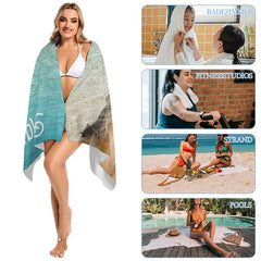 Funkeln Silber Brauch Name Sommer Strand Handtuch