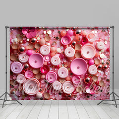 Rosa Gold Pailletten Geformt Blumen Bußgeld Kunst Hintergrund