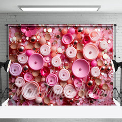 Rosa Gold Pailletten Geformt Blumen Bußgeld Kunst Hintergrund