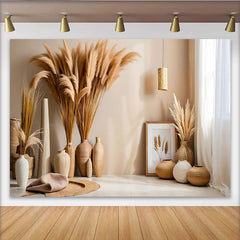 Lofaris Moderne Boho Ecke Hintergrund Keramik Töpfe
