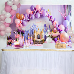 Lofaris Märchenschloss Hintergrund Lila Prinzessinnenkutsche & Ballons