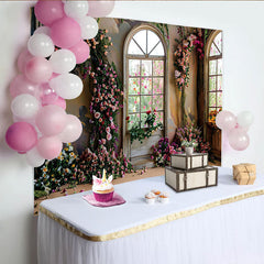 Lofaris Luxus Indoor Garten Hintergrund Bogenfenster Blumenbogen