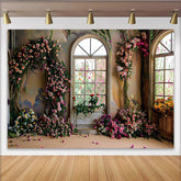 Lofaris Luxus Indoor Garten Hintergrund Bogenfenster Blumenbogen
