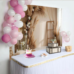 Lofaris Boho Pampasgras Bogen Hintergrund Rustikales Fenster