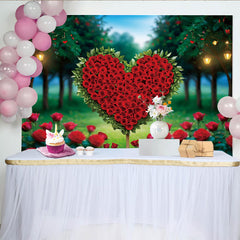 Lofaris Valentinstag Rosenherz Hintergrund Gartenpfad Romantik