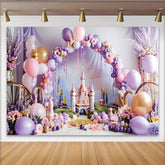 Lofaris Märchenhaftes Rosa Schloss Hintergrund Prinzessin Ballon