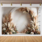 Lofaris Eleganter Boho Bogen Hintergrund Pampasgras Blumen