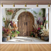 Lofaris Mediterrane Villa Garten Hintergrund Tropische Pflanzen