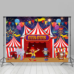 Zirkus Funke Luftballons Ferris Rad Tiere Hintergrund