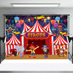 Zirkus Funke Luftballons Ferris Rad Tiere Hintergrund