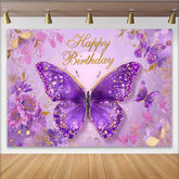 Lofaris Fotohintergrund Rosa Lila Schmetterling Blumen Fantasie Party Mädchen Foto Requisiten