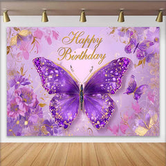Lofaris Fotohintergrund Rosa Lila Schmetterling Blumen Fantasie Party Mädchen Foto Requisiten