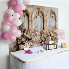 Lofaris Fotohintergrund Rustikaler Weißer Bogen Blumen Vintage Rosen Hochzeit Foto Requisiten