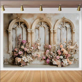 Lofaris Fotohintergrund Rustikaler Weißer Bogen Blumen Vintage Rosen Hochzeit Foto Requisiten