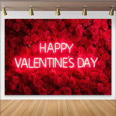 Lofaris Valentinstag-Hintergrund Boho Tipi-Zelt rotes Herz Pampasgras-Dekoration