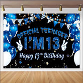 Lofaris 13. Geburtstag Hintergrund Official Teenager Blaue Ballons Sterne