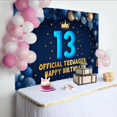 Lofaris 13. Geburtstag Hintergrund Official Teenager Blauer Ballonbogen