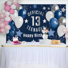 Lofaris 13. Geburtstag Hintergrund Gaming Navy Silber Official Teenager