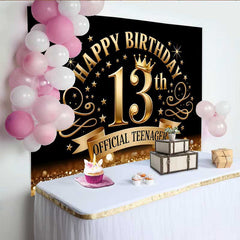 Lofaris 13. Geburtstag Hintergrund Royal Gold Official Teenager Krone