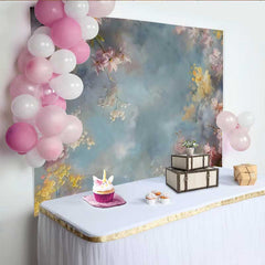 Lofaris Fotohintergrund Kunst Rosa Blumenrahmen Abstrakt Himmel Öl