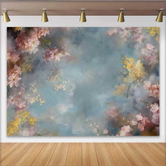 Lofaris Fotohintergrund Kunst Rosa Blumenrahmen Abstrakt Himmel Öl