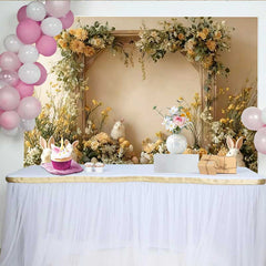 Lofaris Ostern Hintergrund Hase Gelbe Blumen Frühling Garten Eier Deko