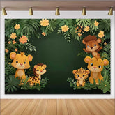 Lofaris Tropischer Dschungel Baby Tiere Hintergrund Niedliche Safari Babyparty Deko