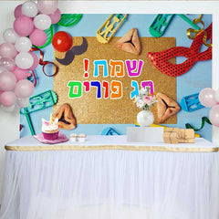Lofaris Bunter Purim Karneval Hintergrund Hebräisch Happy Holiday Maske Spielzeug